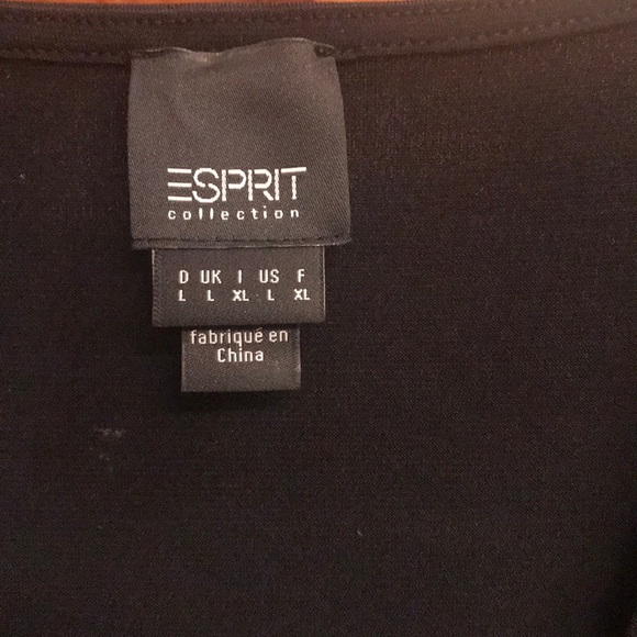 Esprit blk jersey draped front dress - Picture 5 of 5